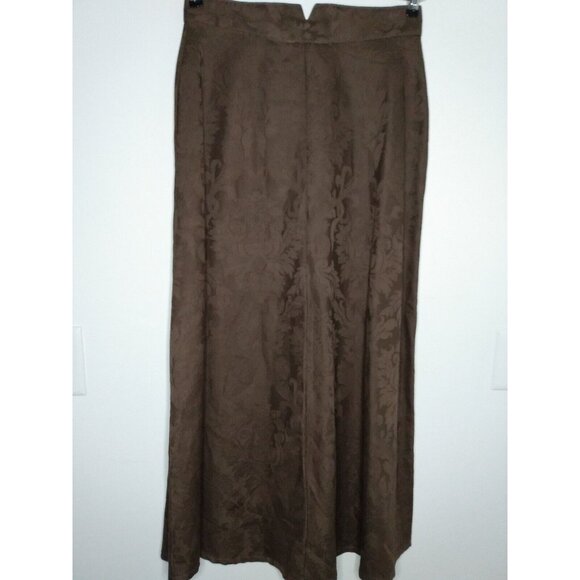 Vtg Wah Maker 2 Pc Skirt Set Brown Jacket Sz 8 Maxi Skirt Sz 12 Button Front USA - Picture 8 of 10